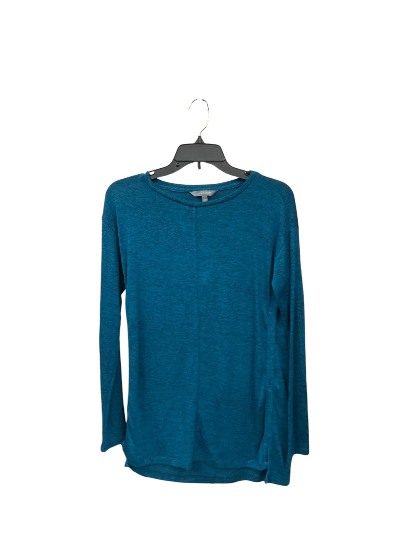 Top Long Sleeve Basic By Daisy Fuentes In Teal, Size: S