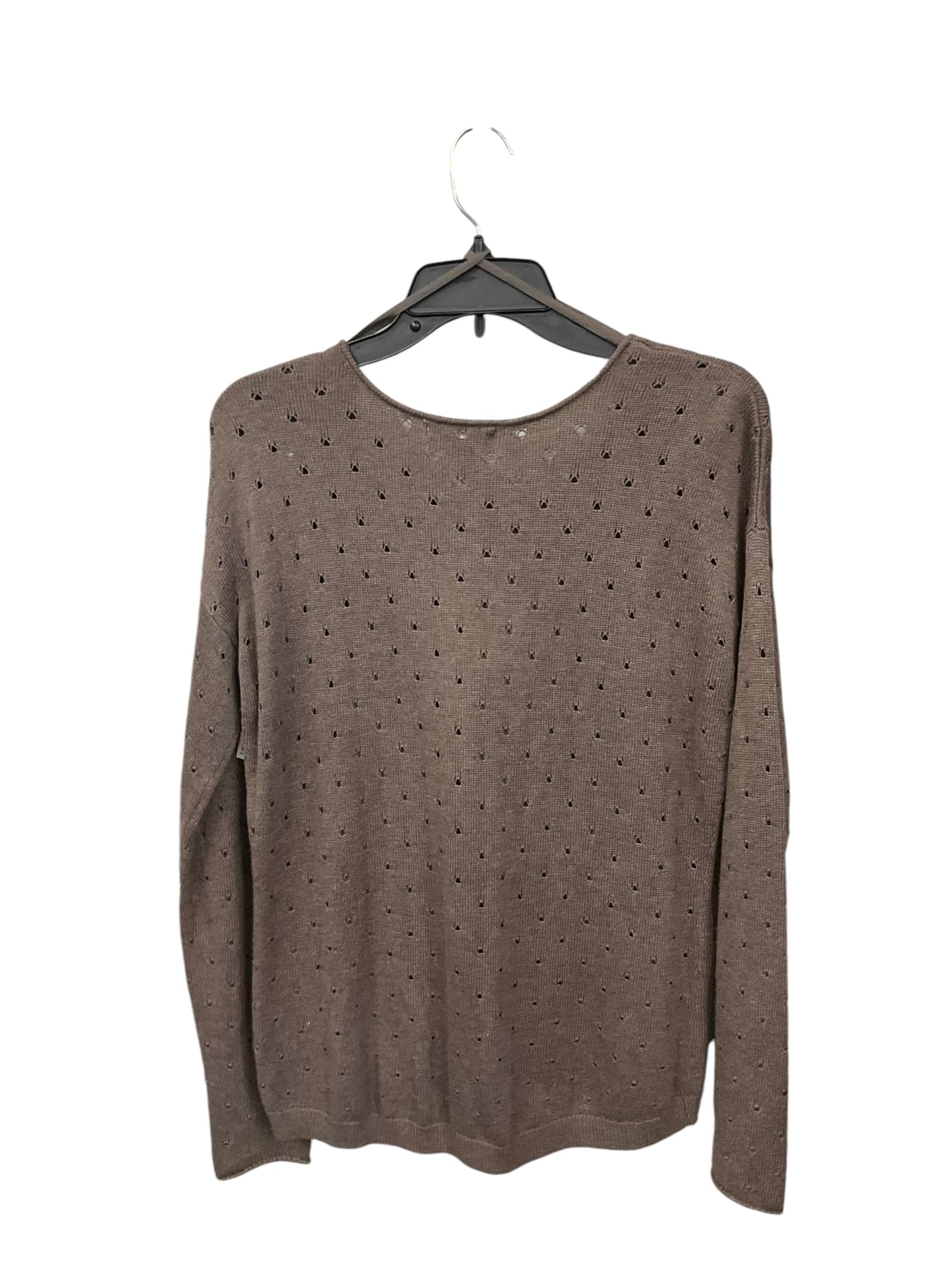 Top Long Sleeve By Kenar In Taupe, Size: M