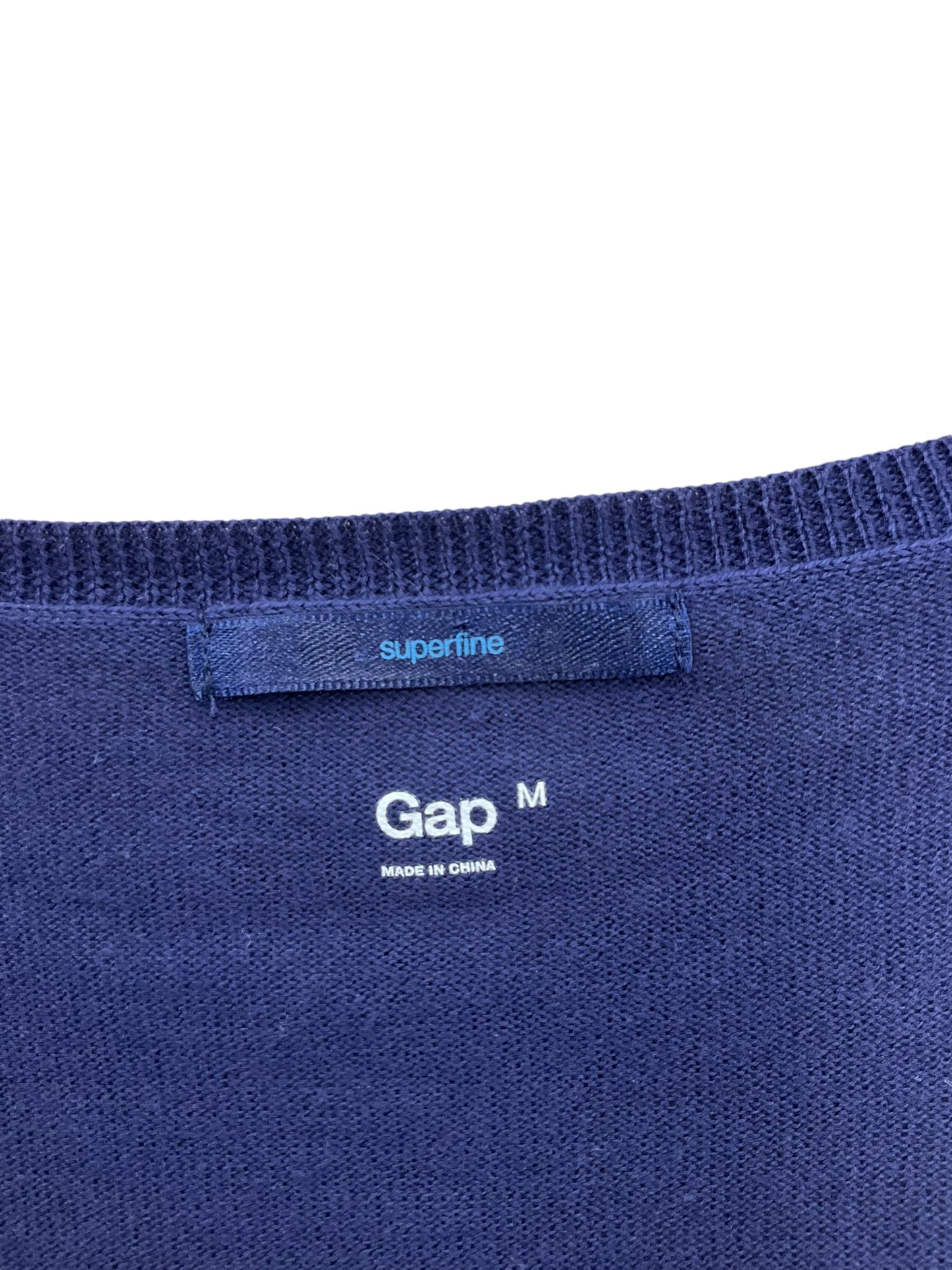 Top Long Sleeve By Gap In Navy, Size: M