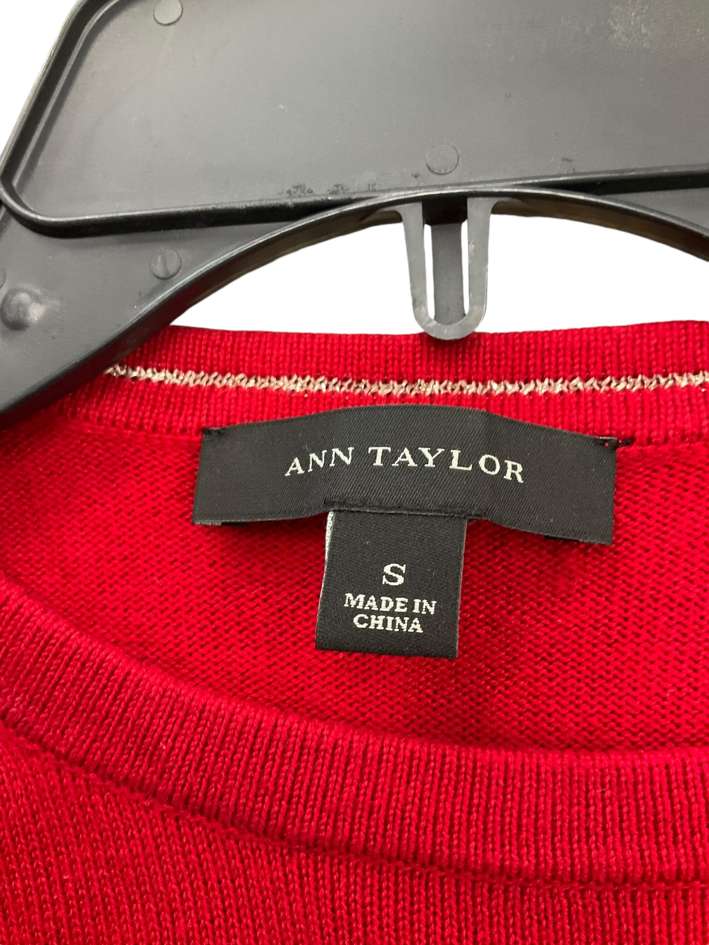 Top Long Sleeve By Ann Taylor In Red, Size: S