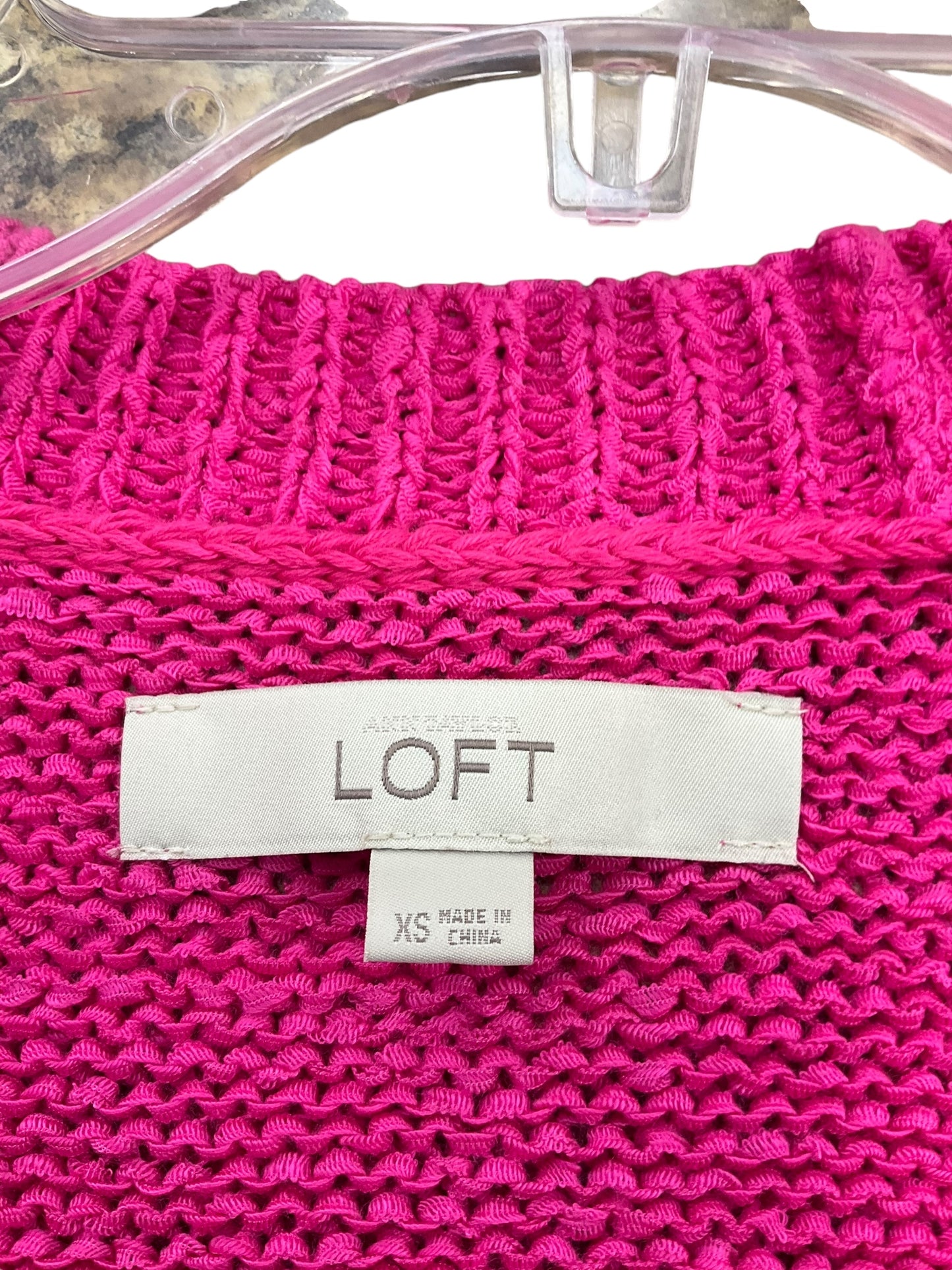 Cardigan By Loft In Pink, Size: Xs