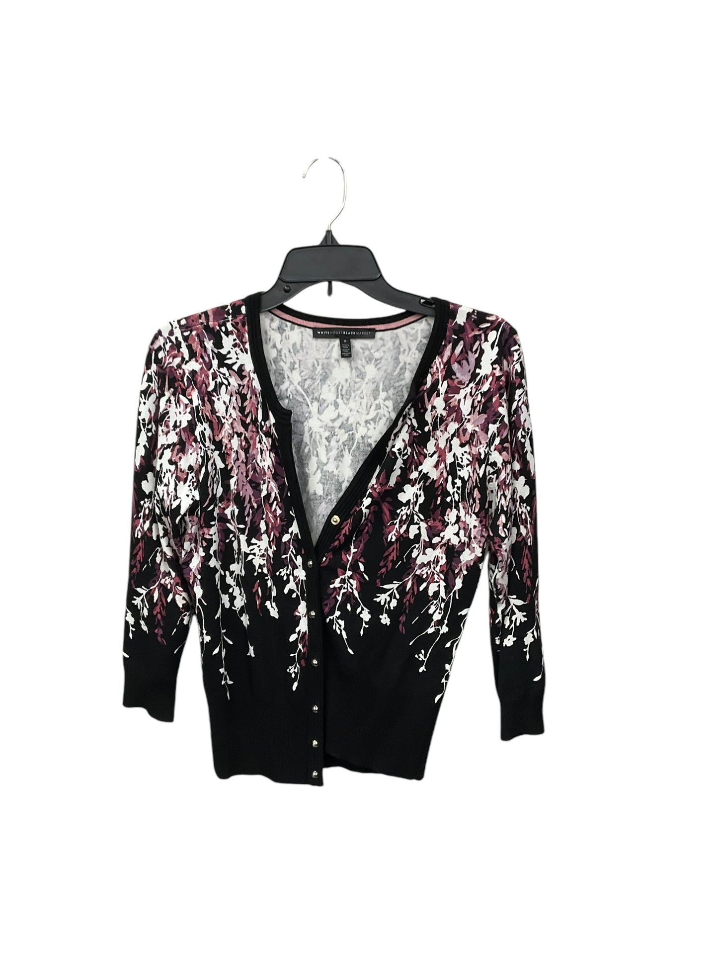 Cardigan By White House Black Market In Black & Purple, Size: S