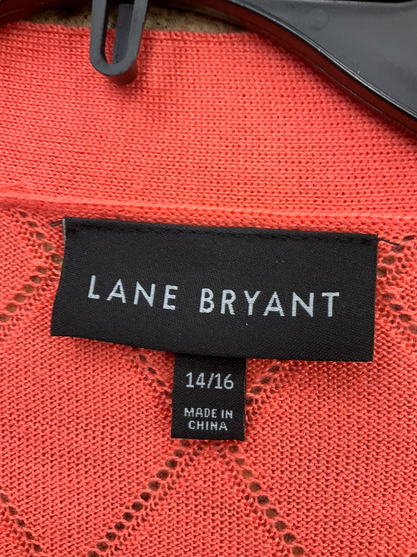 Cardigan By Lane Bryant In Coral, Size: Xl