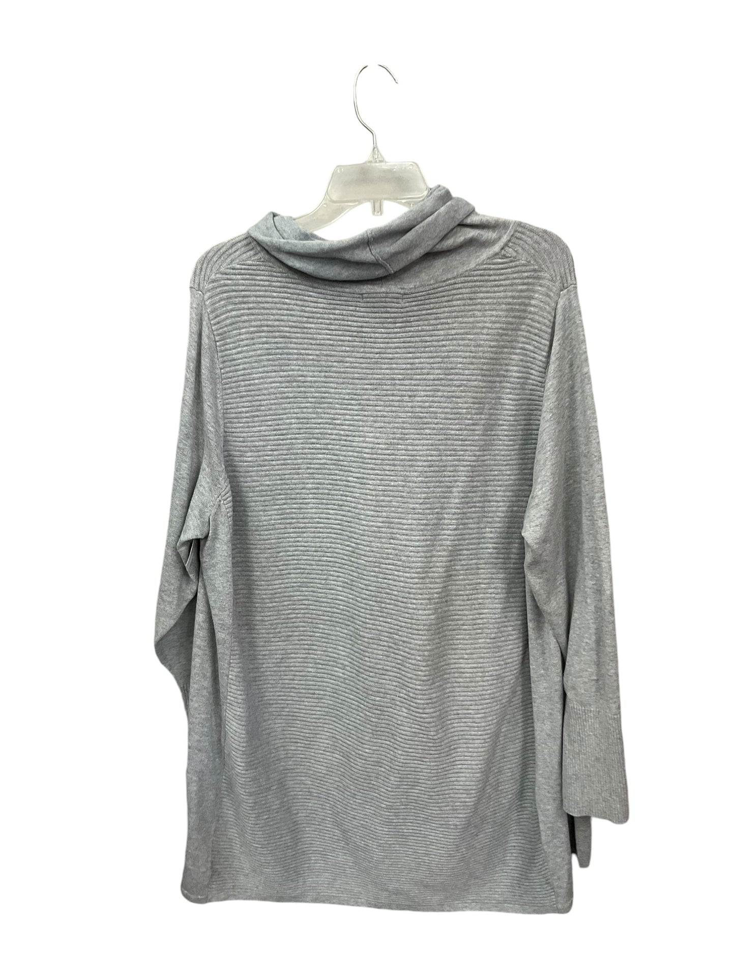 Top Long Sleeve By Artisan Ny In Grey, Size: 1x