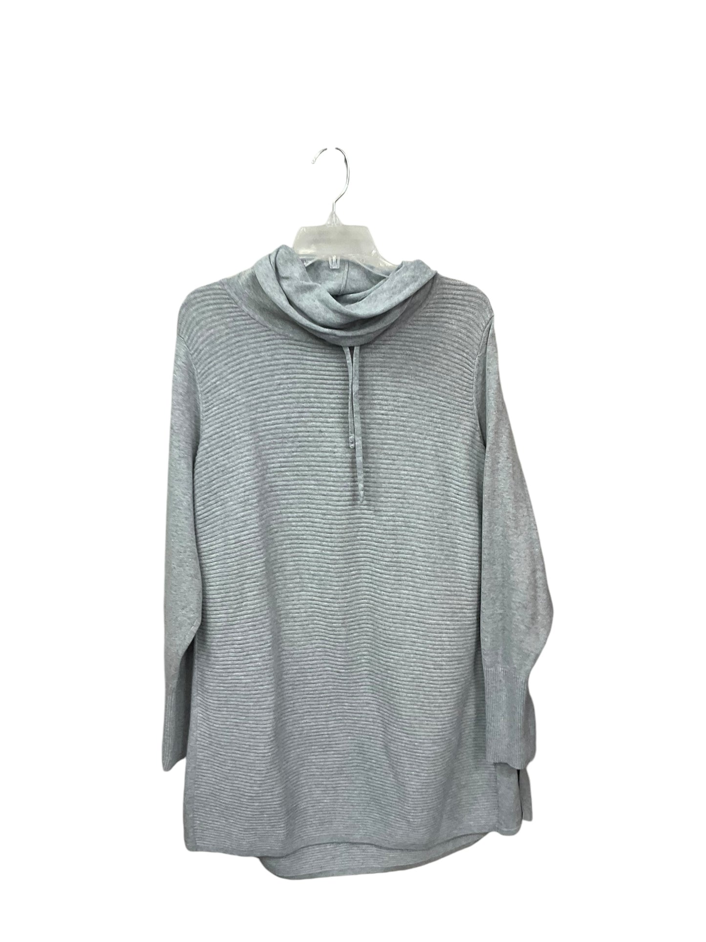 Top Long Sleeve By Artisan Ny In Grey, Size: 1x