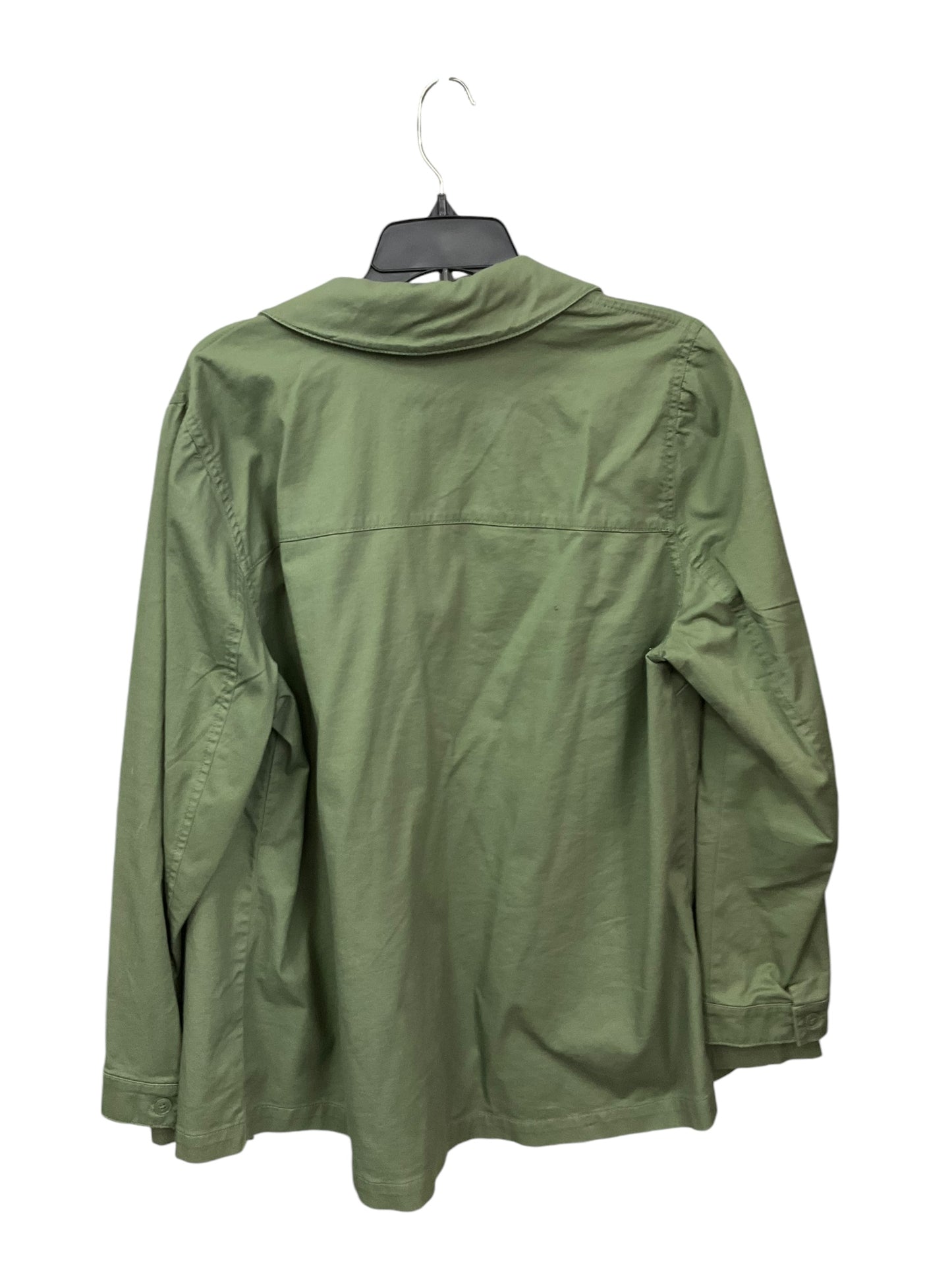 Jacket Shirt By Lane Bryant In Green, Size: Xl