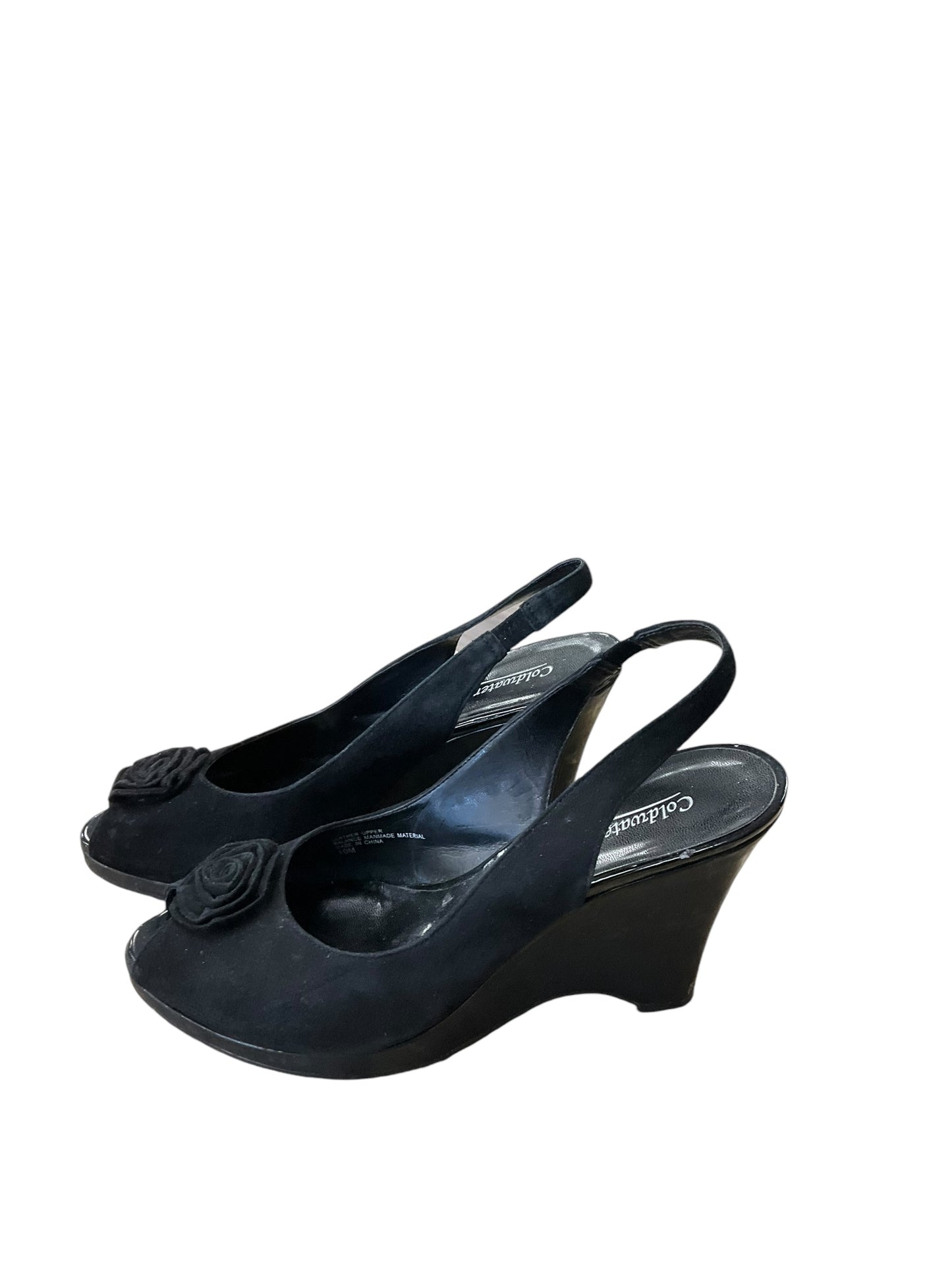 Shoes Heels Wedge By Coldwater Creek In Black, Size: 10