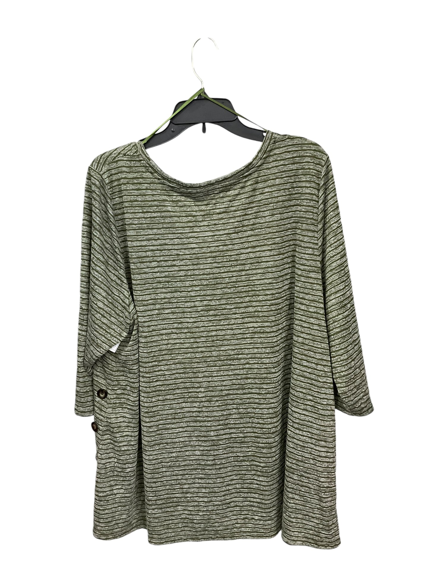 Top 3/4 Sleeve By Rose And Olive In Green, Size: 3x