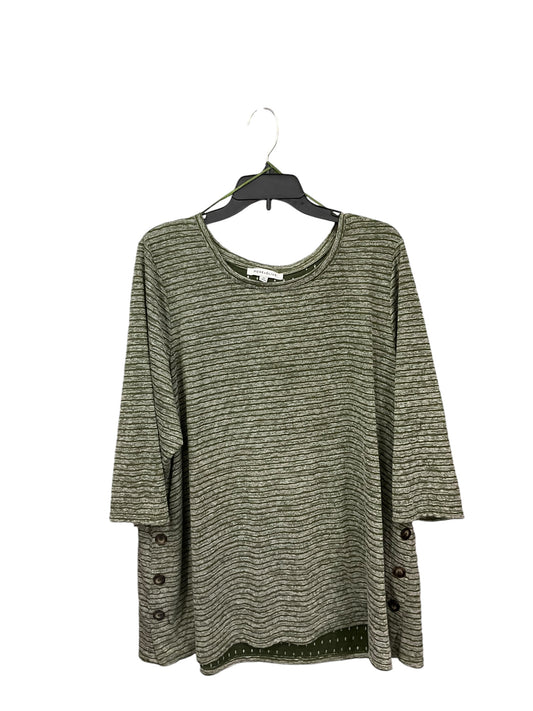 Top 3/4 Sleeve By Rose And Olive In Green, Size: 3x