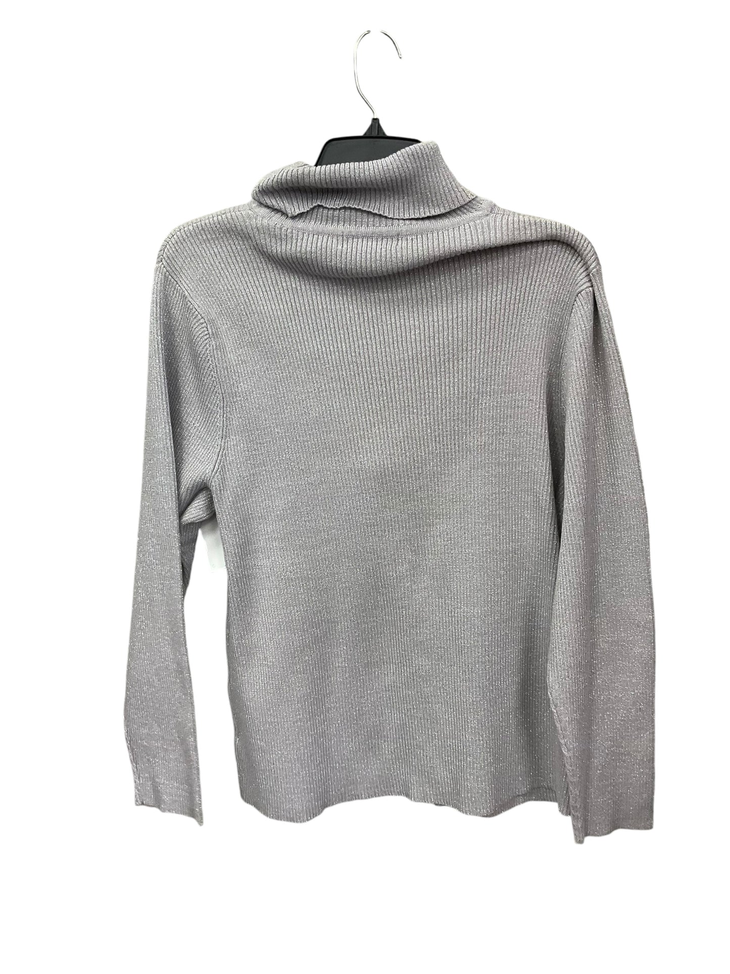 Top Long Sleeve By Style And Company In Silver, Size: 3x