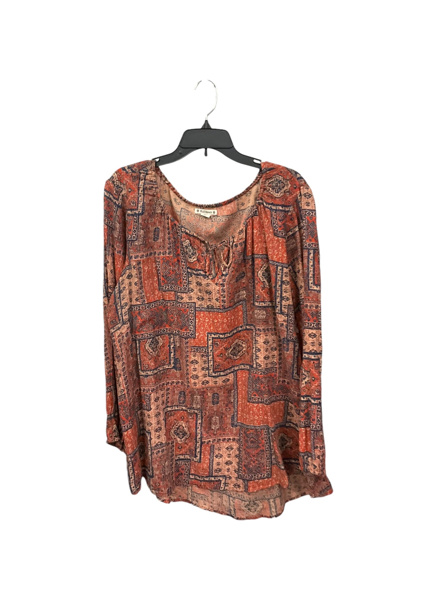 Top Long Sleeve By Ruff Hewn In Multi-colored, Size: 3x