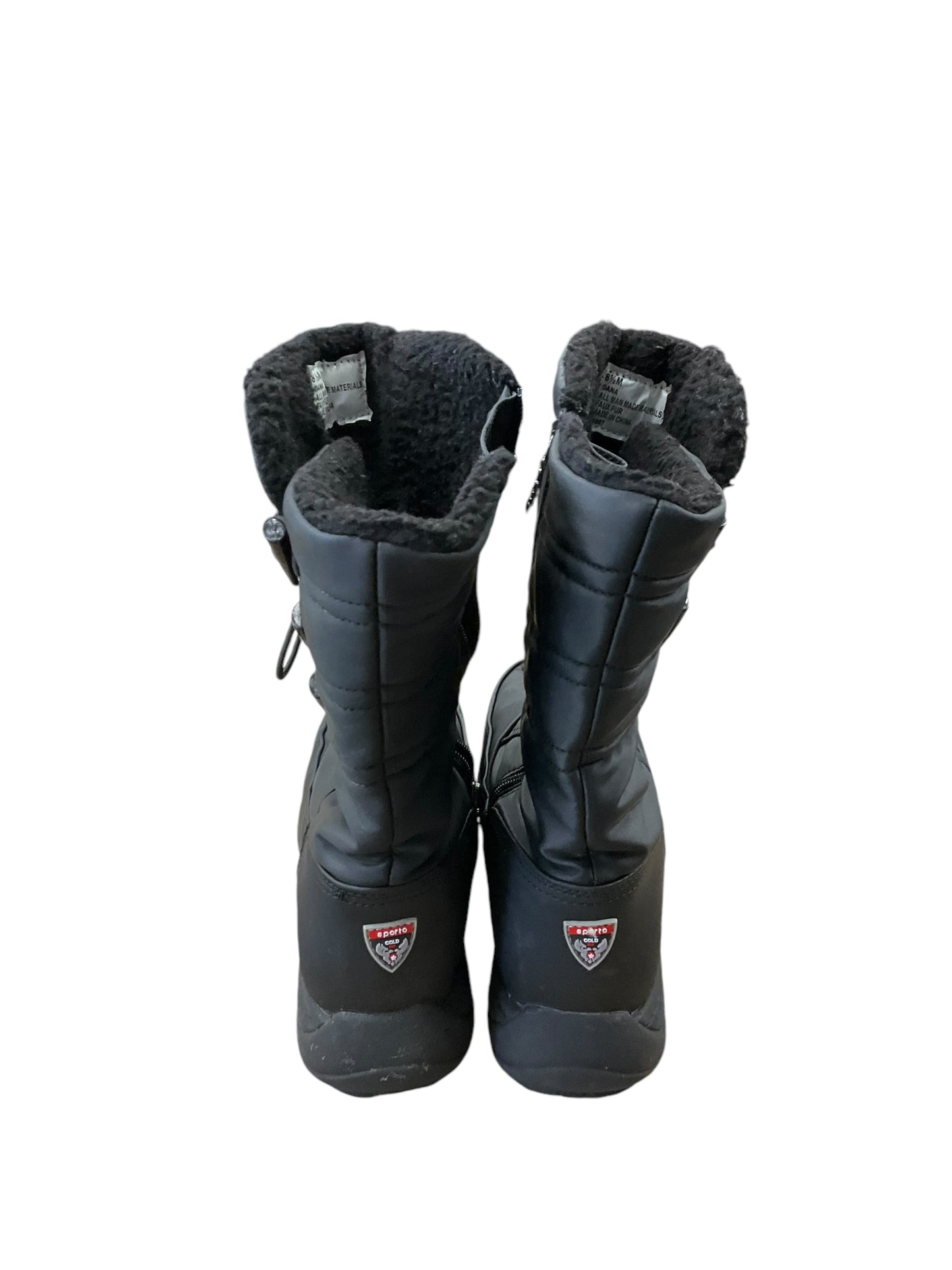 Boots Snow By Sporto In Black, Size: 8.5