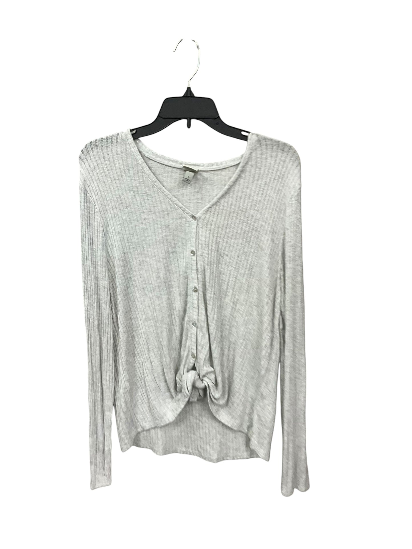 Top Long Sleeve By A New Day In Grey, Size: L