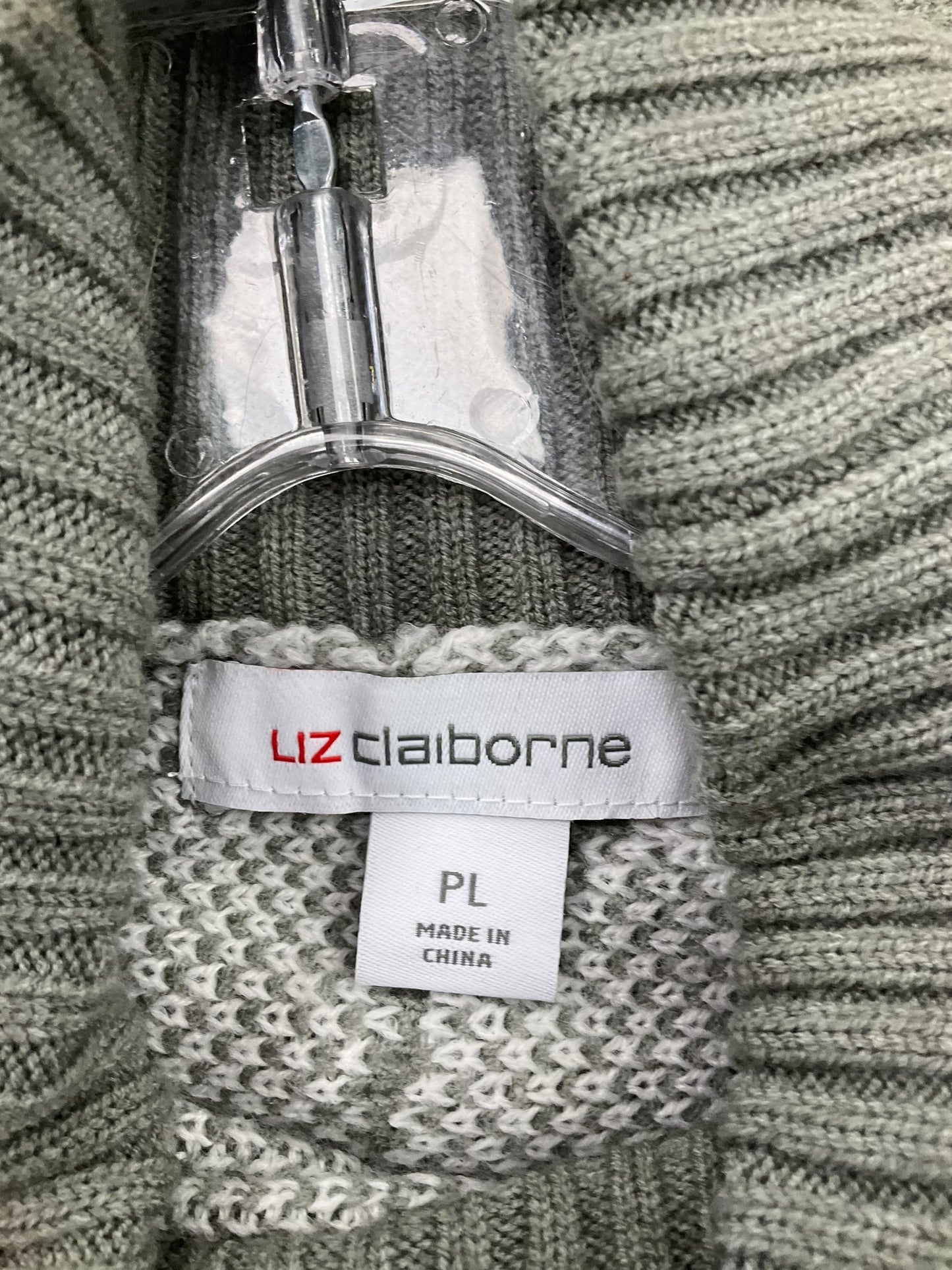 Sweater By Liz Claiborne In Grey, Size: L