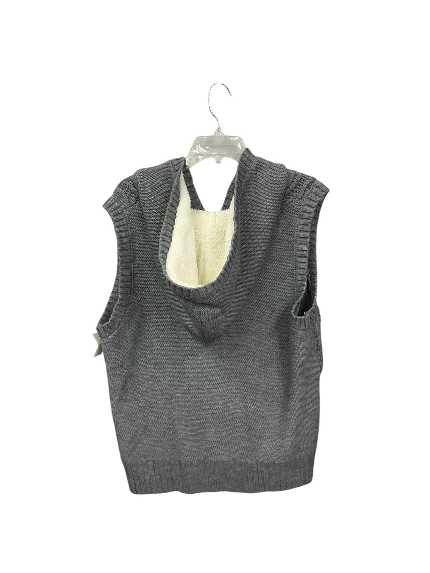 Vest Sweater By Clothes Mentor In Grey, Size: Xl