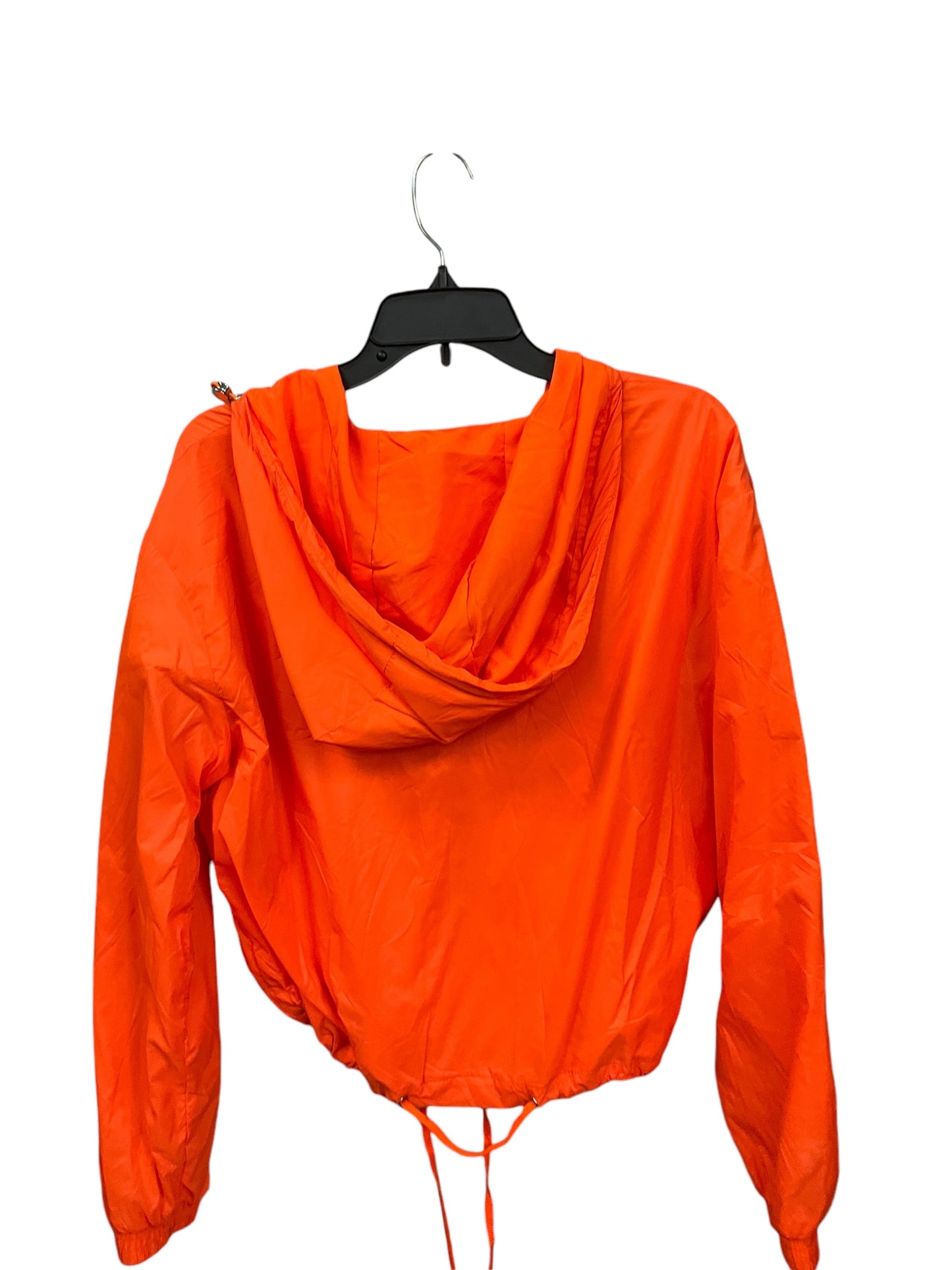 Jacket Windbreaker By Ashley In Orange, Size: L