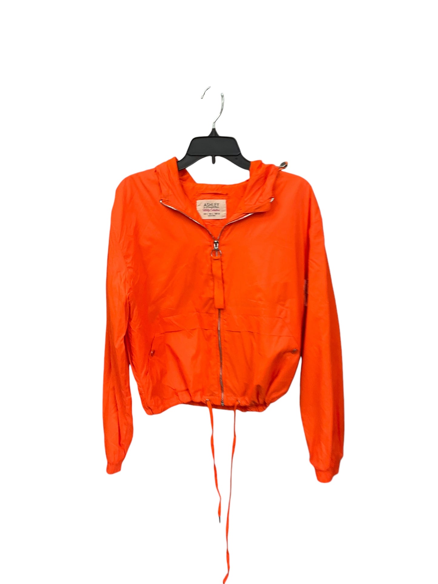 Jacket Windbreaker By Ashley In Orange, Size: L