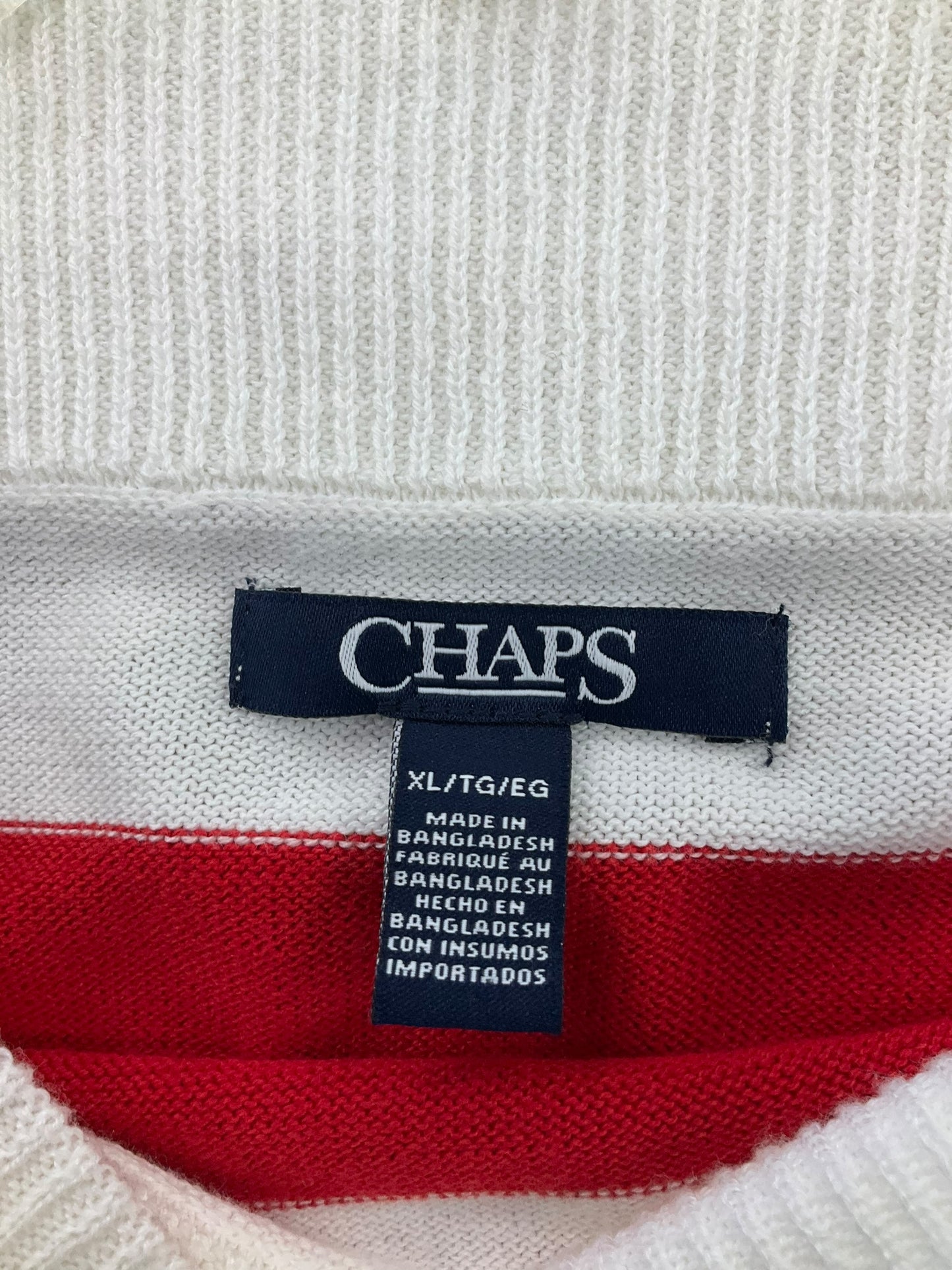 Sweater By Chaps In Striped Pattern, Size: Xl