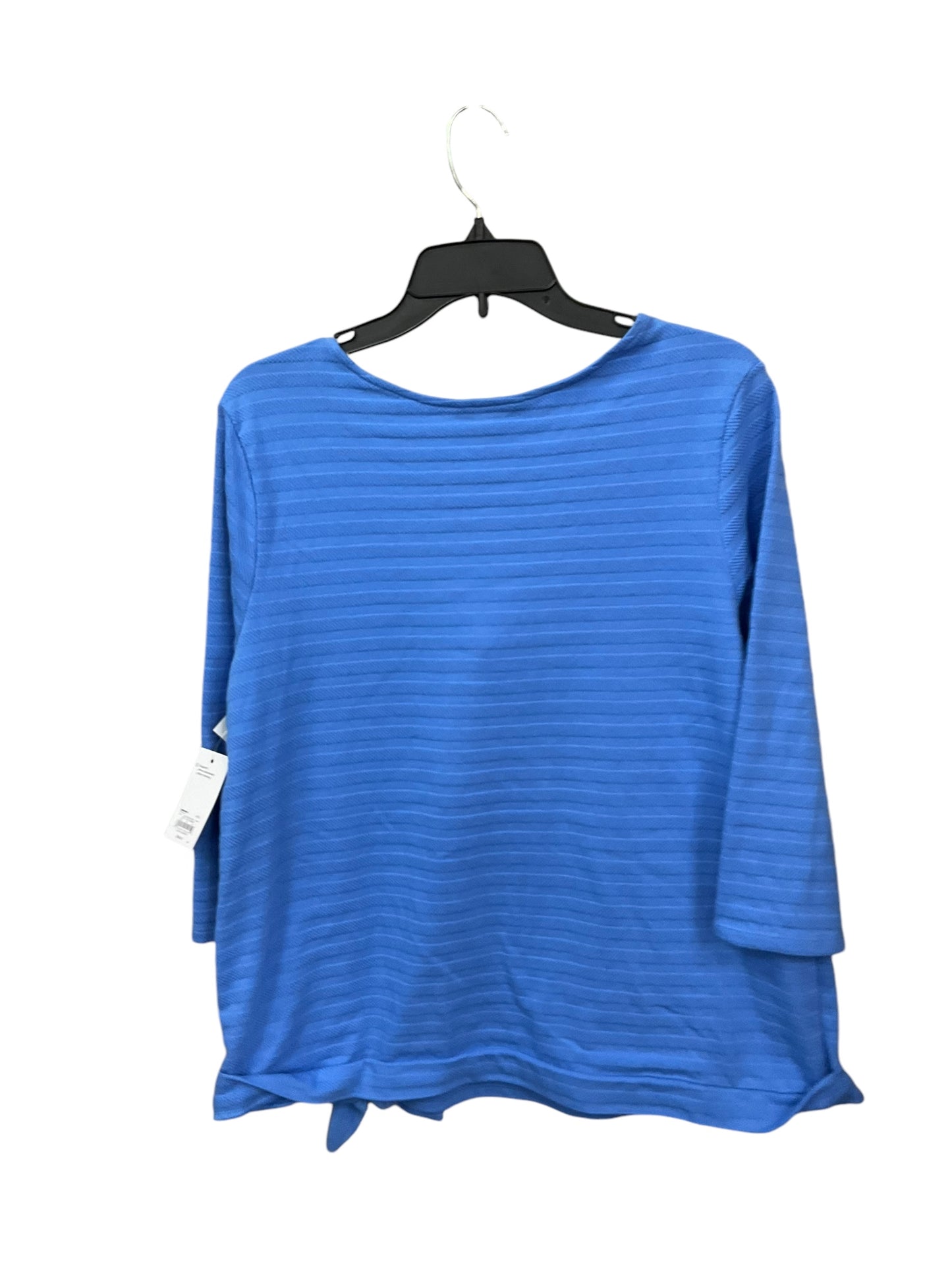 Top 3/4 Sleeve By Croft And Barrow In Blue, Size: L