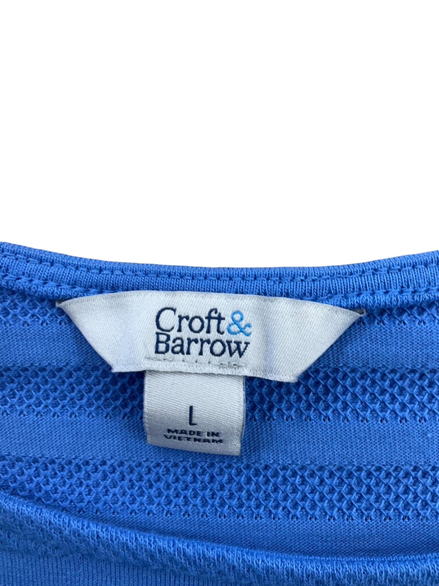 Top 3/4 Sleeve By Croft And Barrow In Blue, Size: L