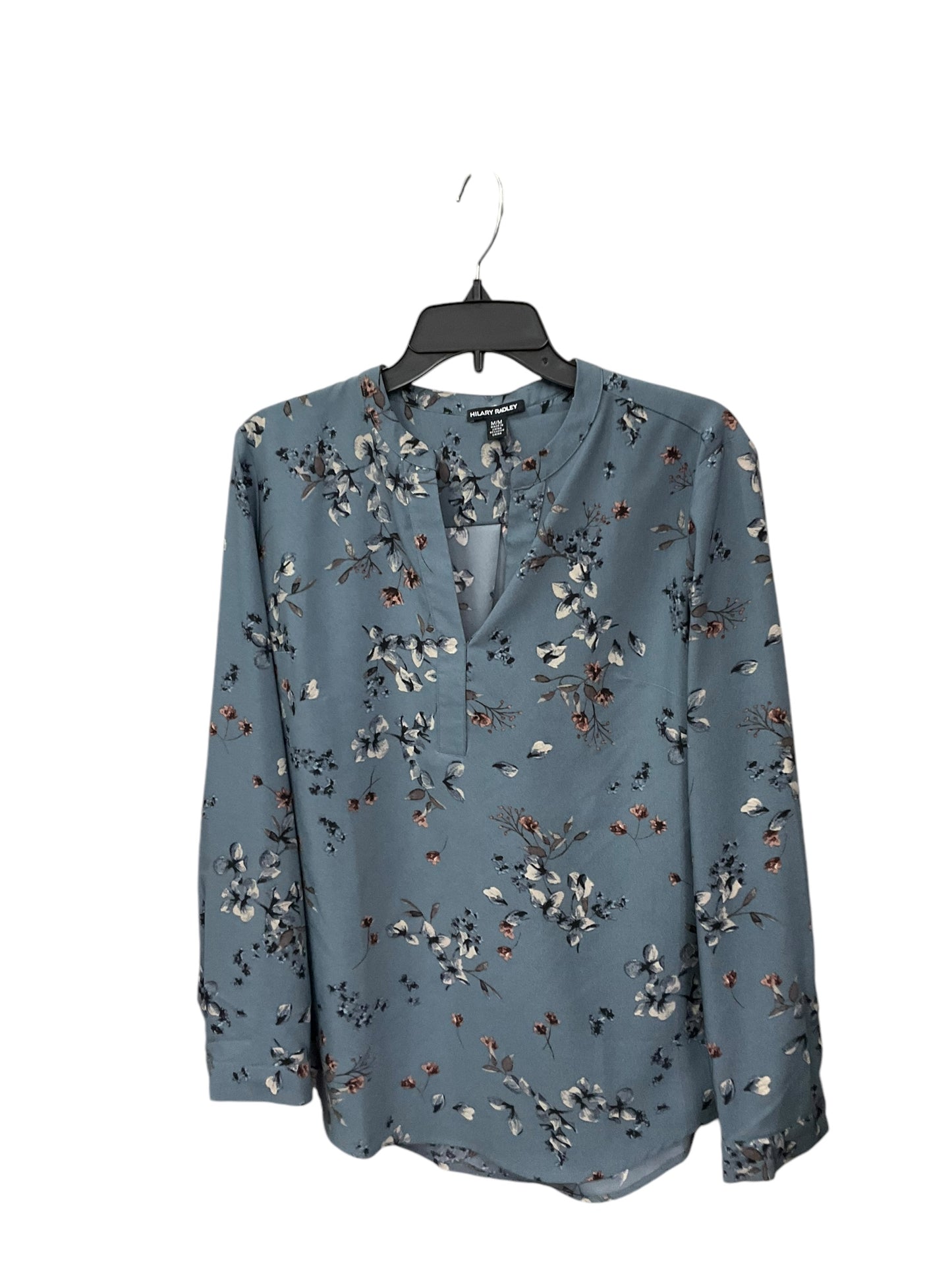 Top Long Sleeve By Hilary Radley In Teal, Size: M