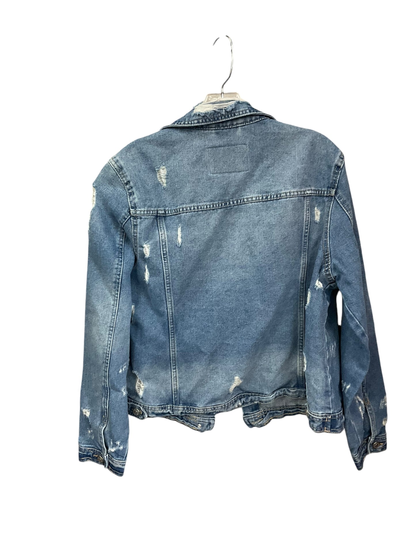 Jacket Denim By One 5 One In Blue Denim, Size: Xl