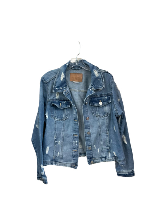 Jacket Denim By One 5 One In Blue Denim, Size: Xl