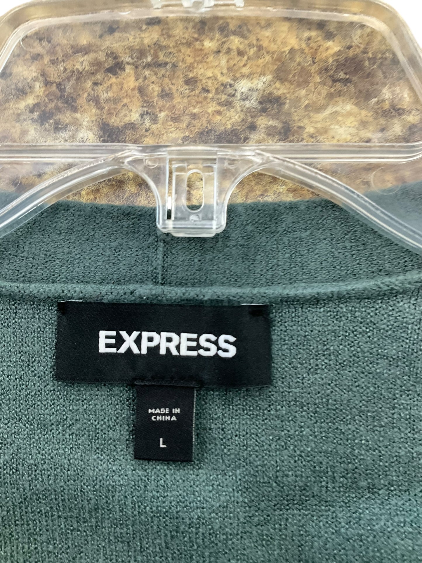 Cardigan By Express In Green, Size: L