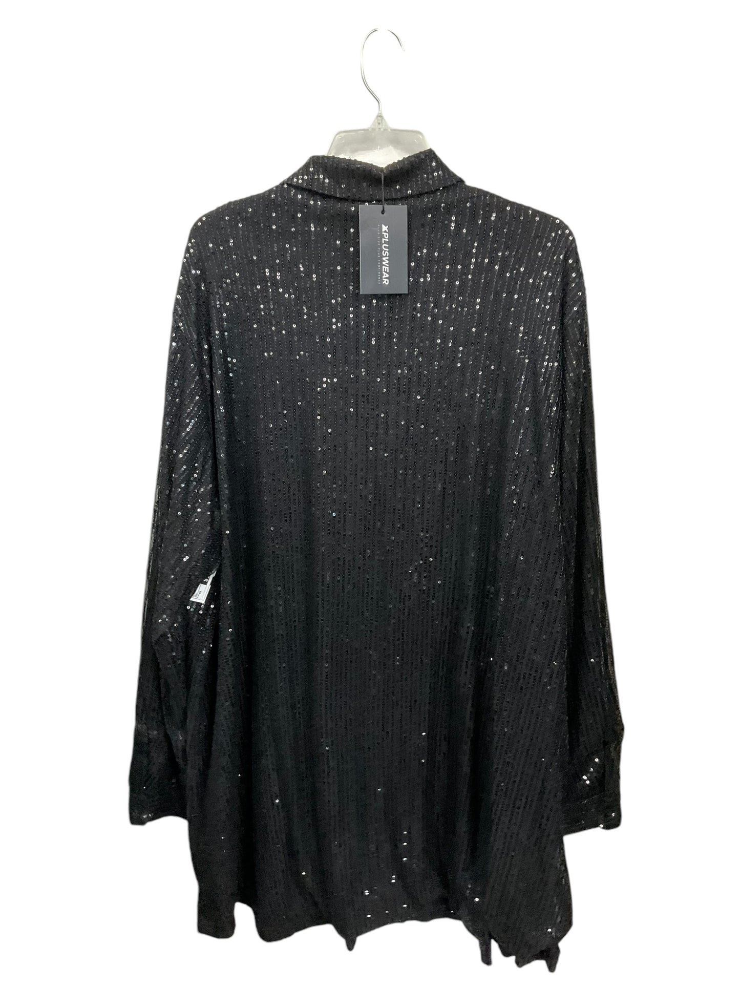 Blouse Long Sleeve By Torrid In Black, Size: 4x