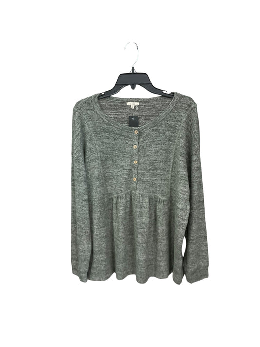 Top Long Sleeve By Jodifl In Green, Size: S