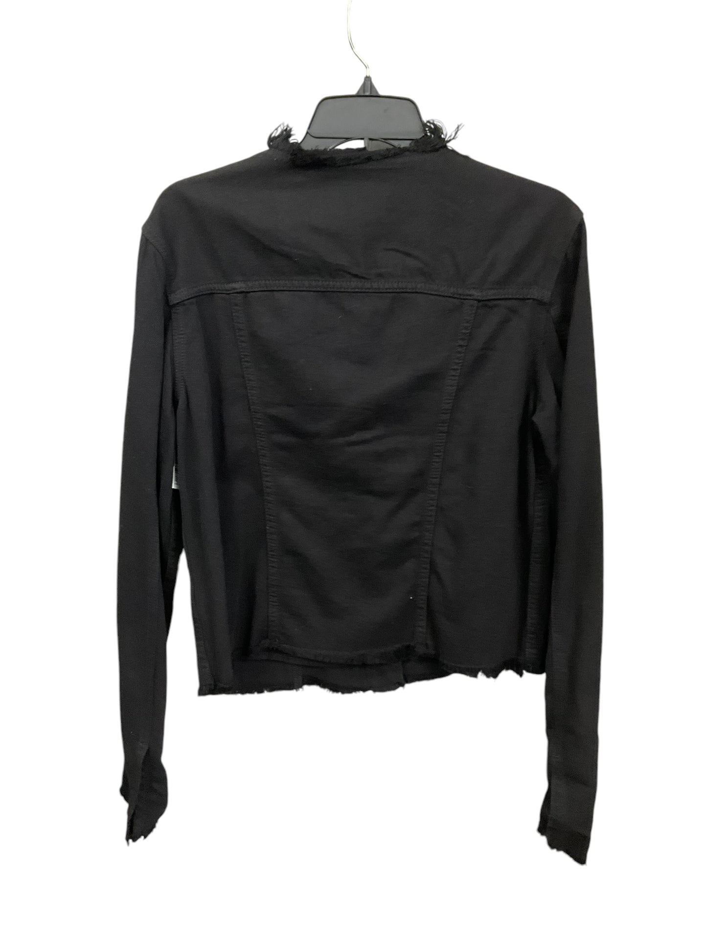 Jacket Denim By Clothes Mentor In Black, Size: L