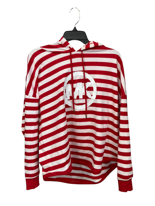 Top Long Sleeve By Michael By Michael Kors In Red & White, Size: L