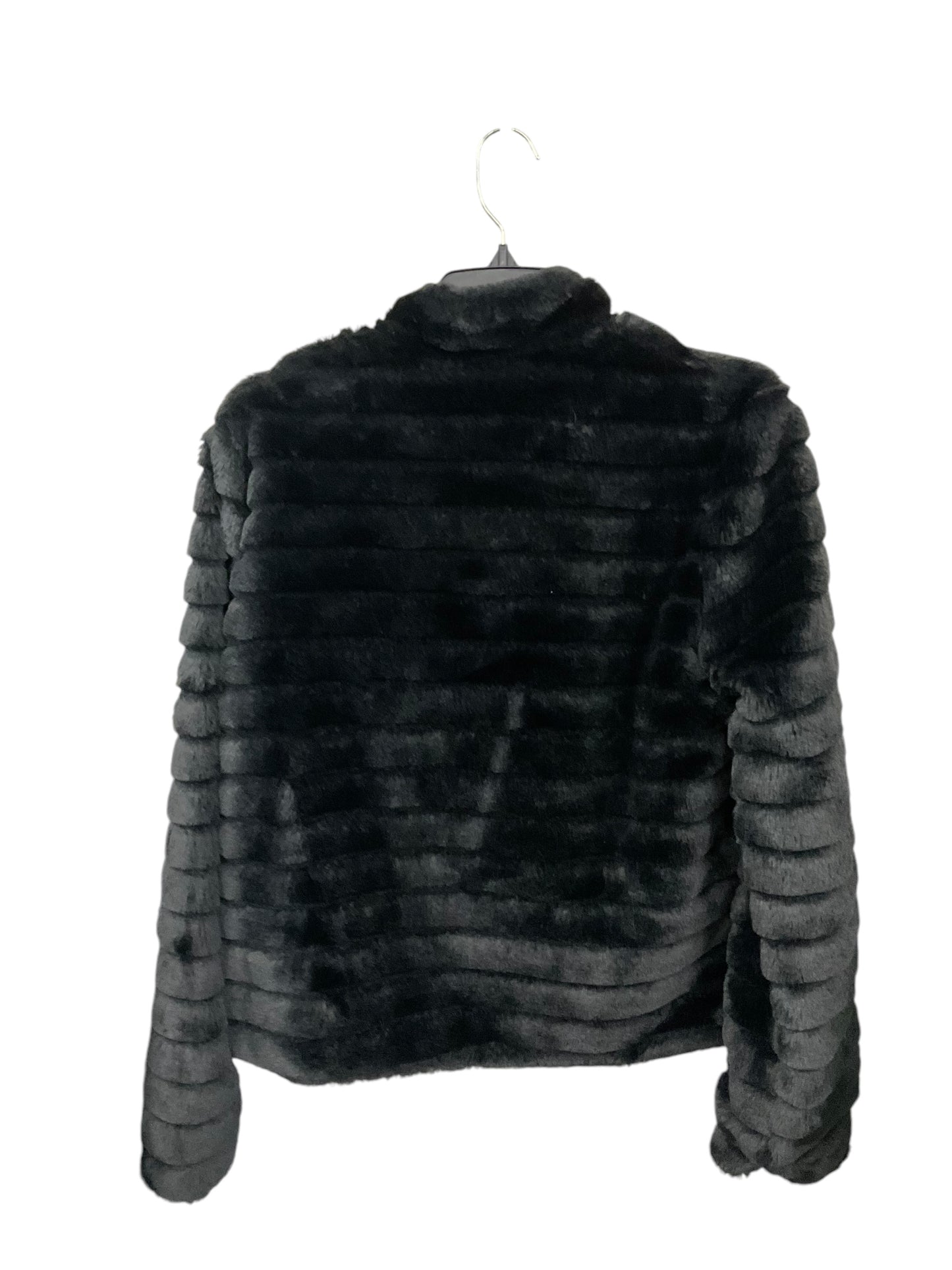 Jacket Faux Fur & Sherpa By Clothes Mentor In Black, Size: M