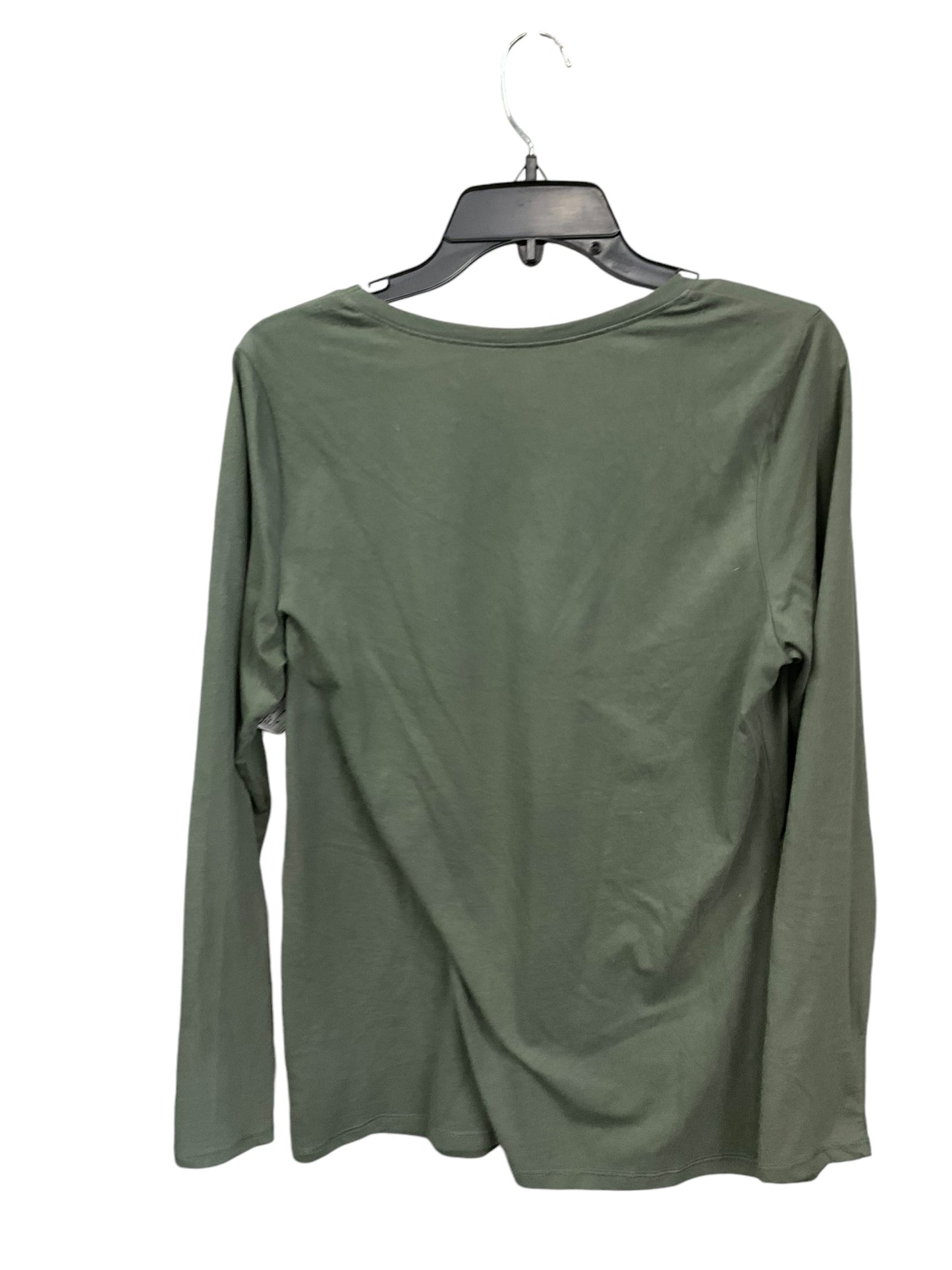 Top Long Sleeve Basic By No Boundaries In Green, Size: Xl