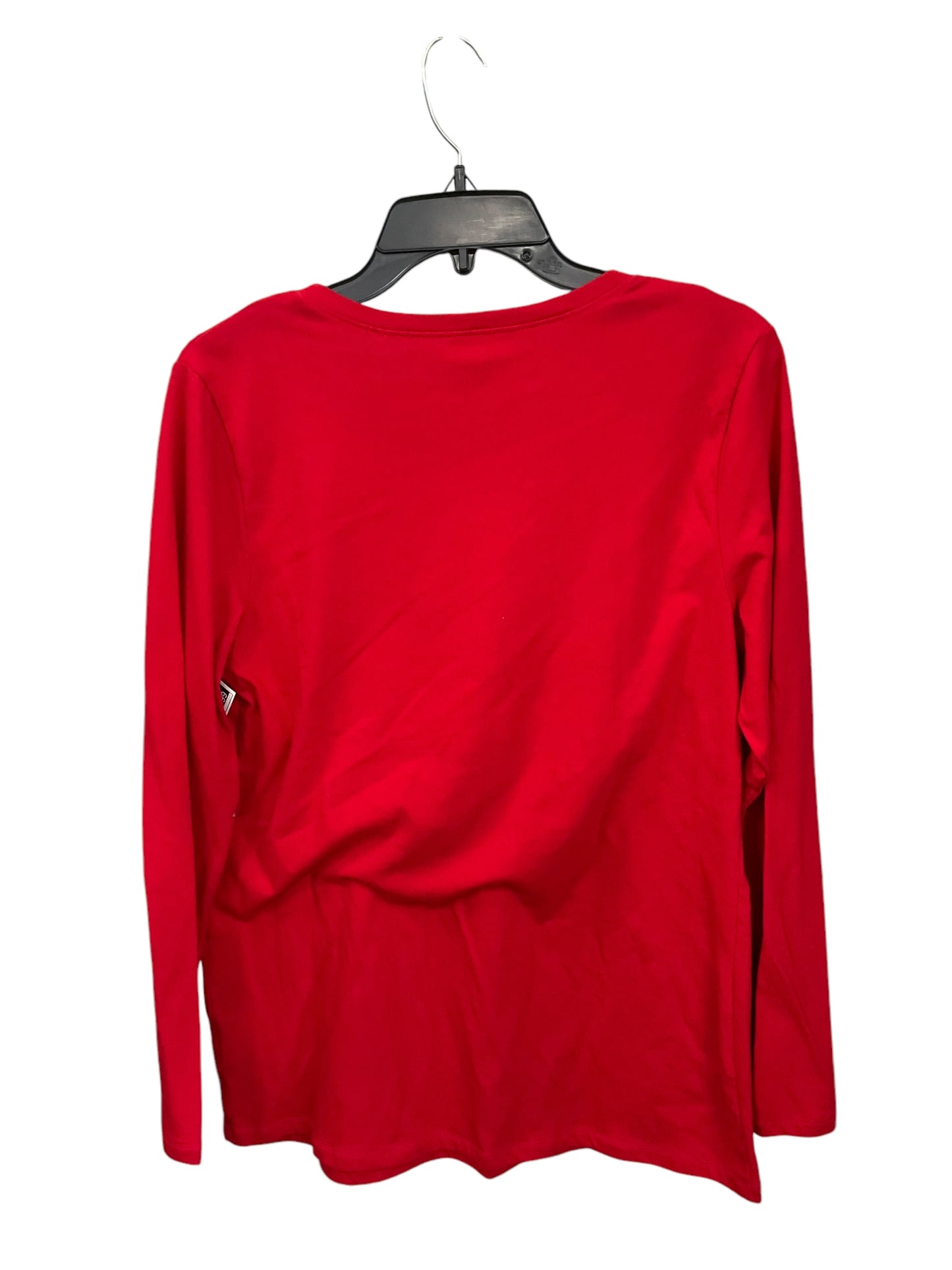 Top Long Sleeve Basic By No Boundaries In Red, Size: Xl