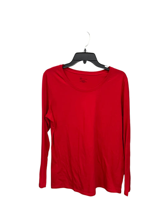 Top Long Sleeve Basic By No Boundaries In Red, Size: Xl