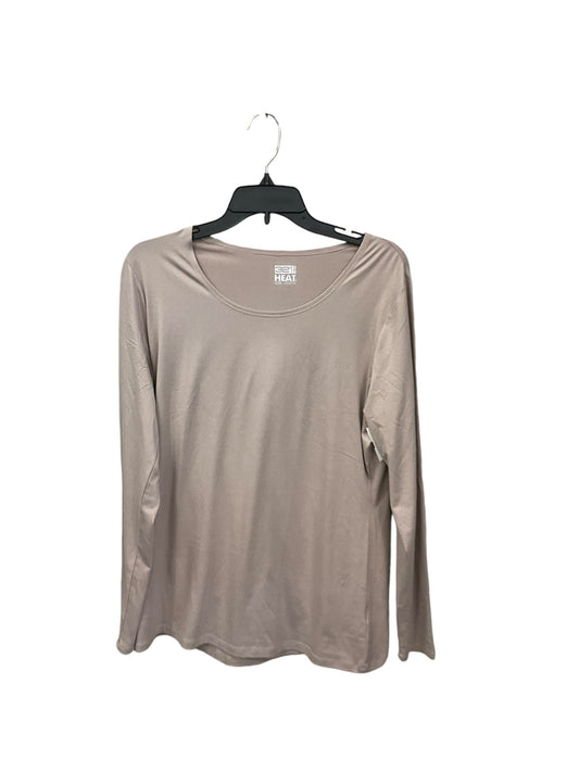 Top Long Sleeve Basic By 32 Degrees In Taupe, Size: Xl