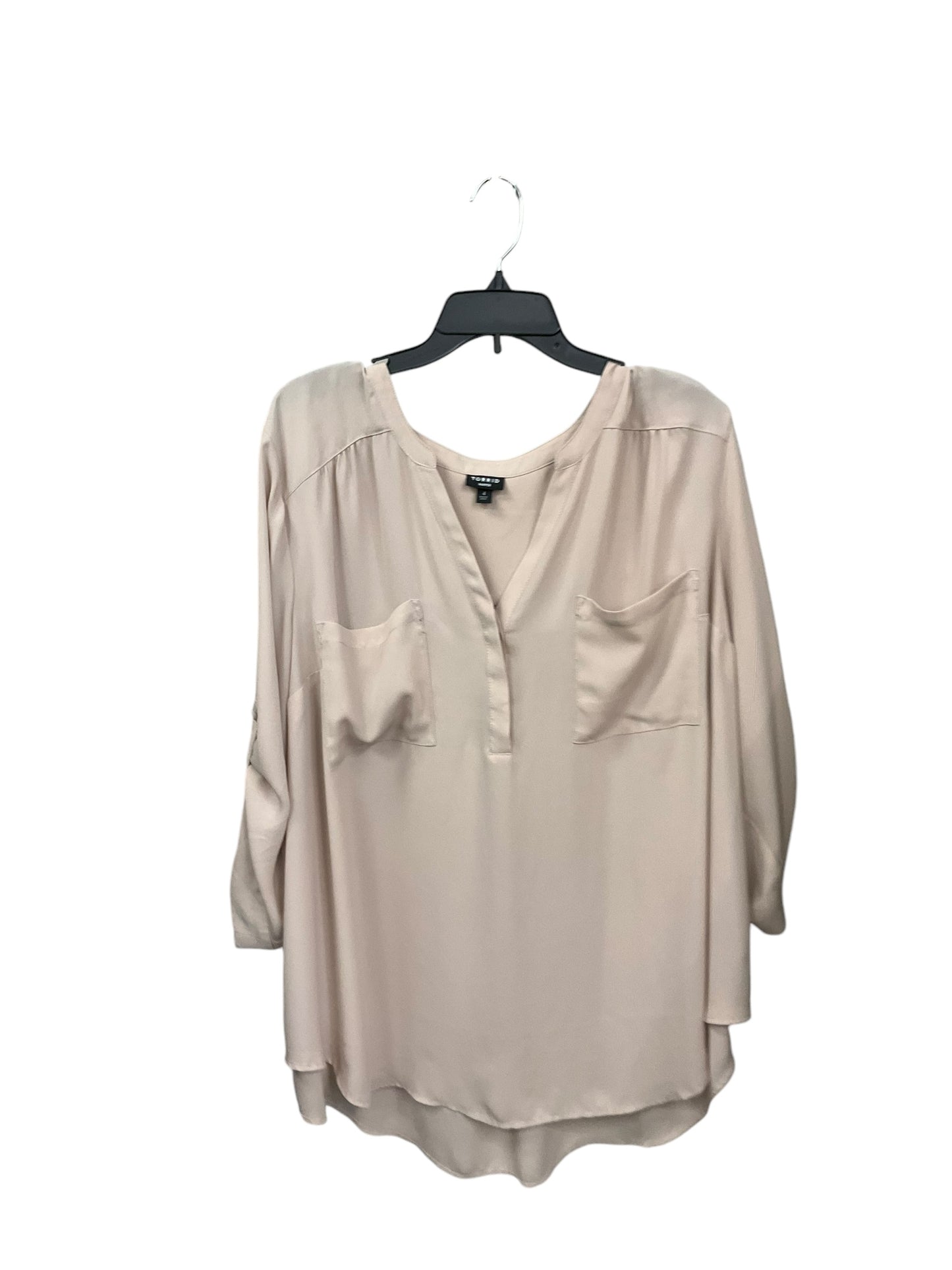 Top 3/4 Sleeve By Torrid In Beige, Size: 4x