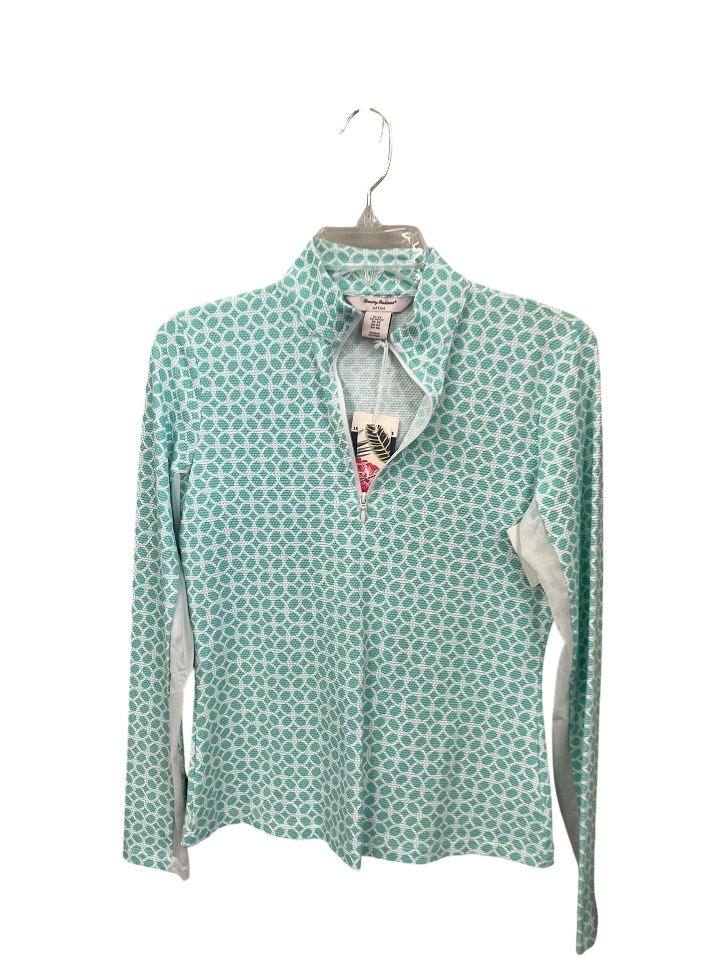 Athletic Top Long Sleeve Collar By Tommy Bahama In Aqua, Size: Xs