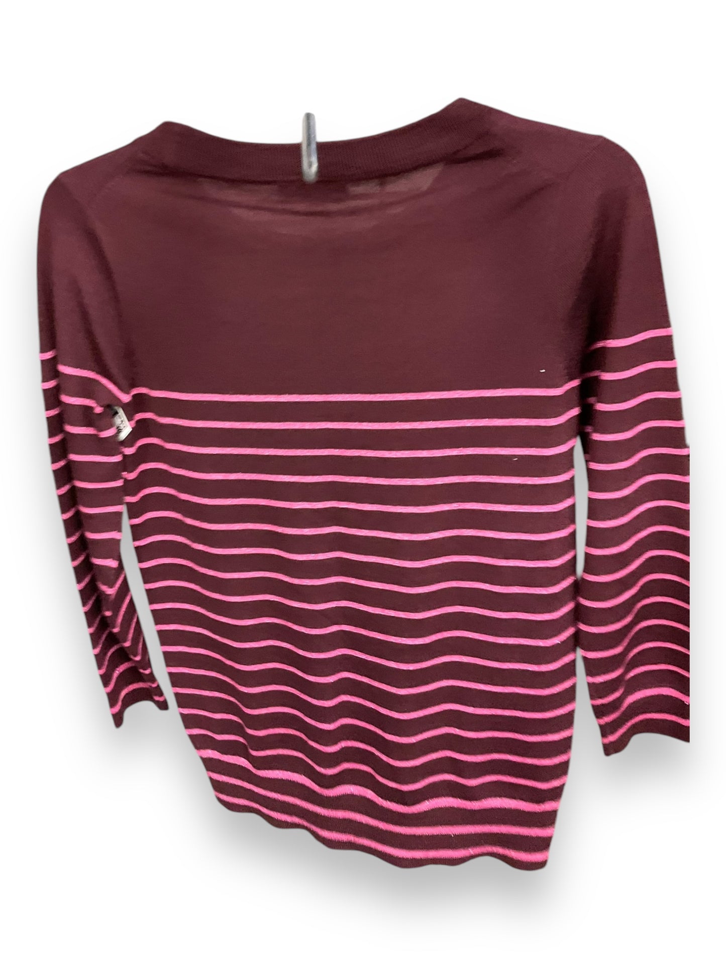 Top Long Sleeve By J. Crew In Pink & Red, Size: Xs