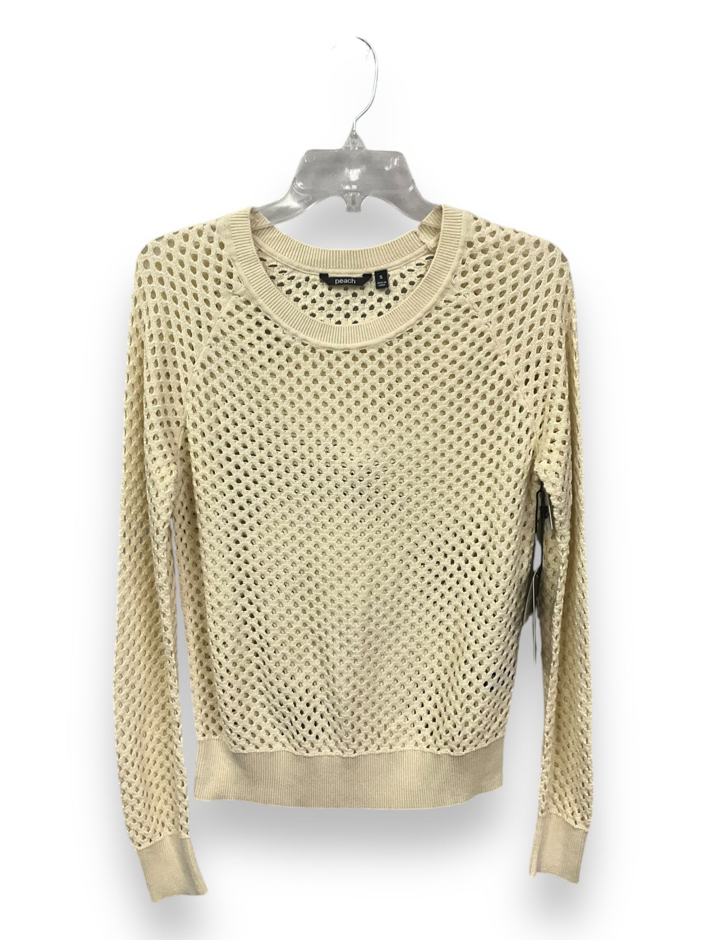 Top Long Sleeve By Peach In Beige, Size: S