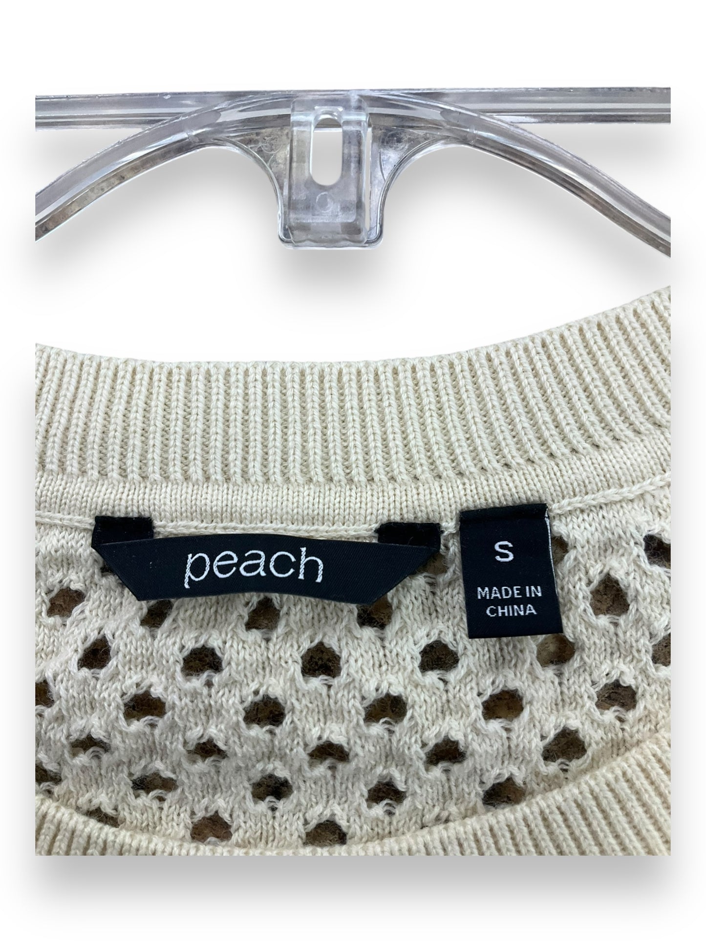 Top Long Sleeve By Peach In Beige, Size: S