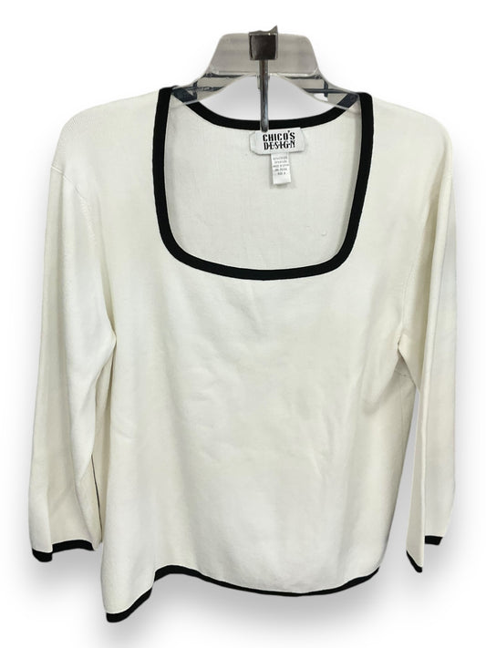 Top Long Sleeve Basic By Chicos In White, Size: Xl