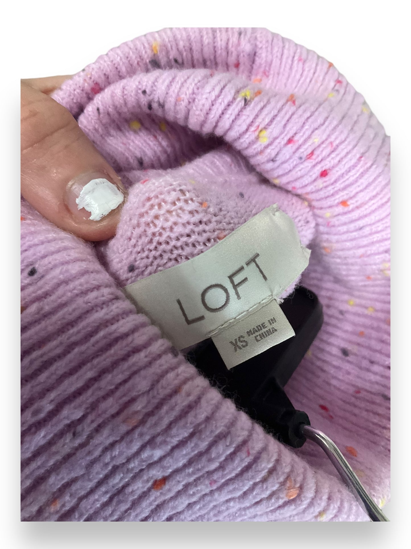 Sweater By Loft In Purple, Size: Xs