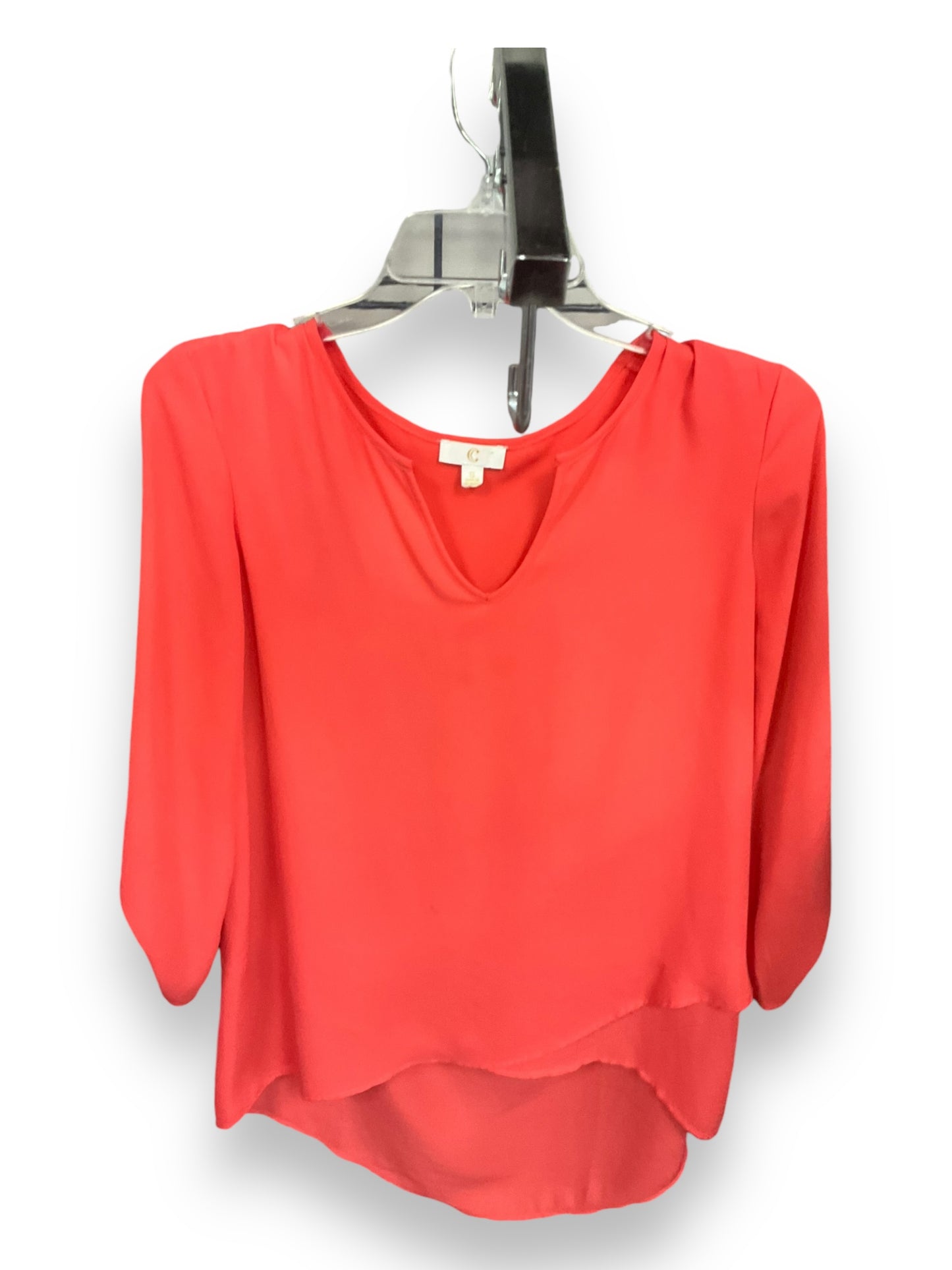 Top 3/4 Sleeve By Clothes Mentor In Coral, Size: S