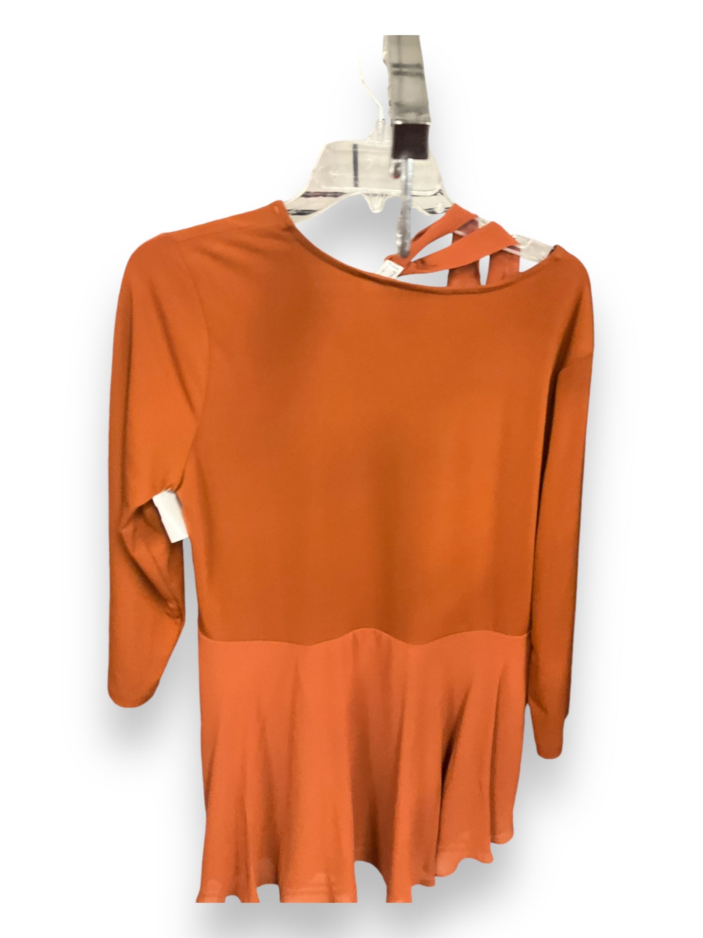 Top 3/4 Sleeve By Susan Graver In Brown, Size: M