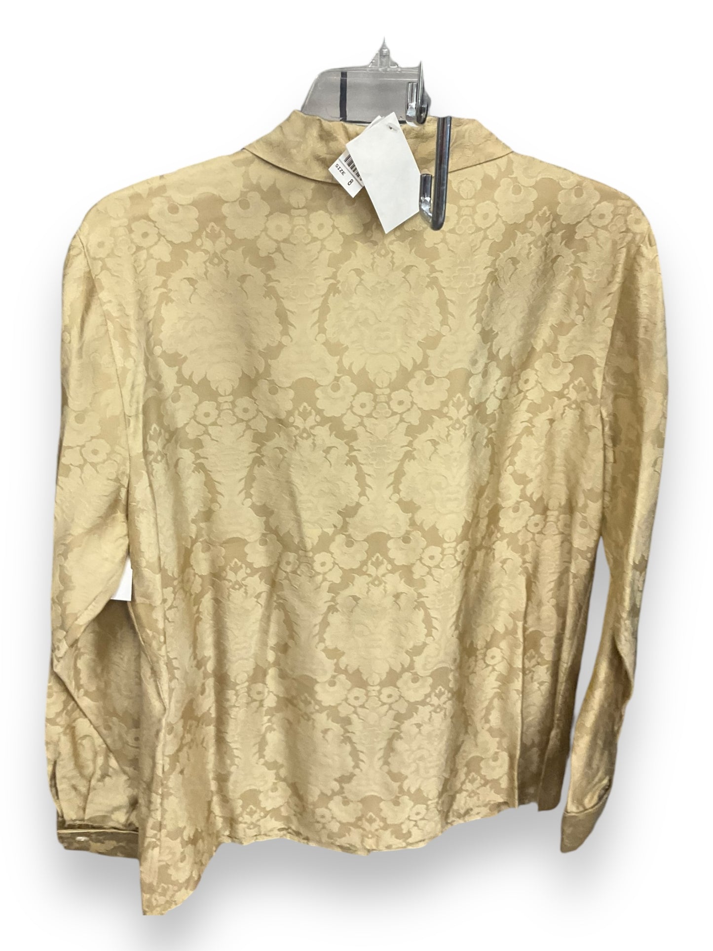 Blouse Long Sleeve By Talbots In Gold, Size: M