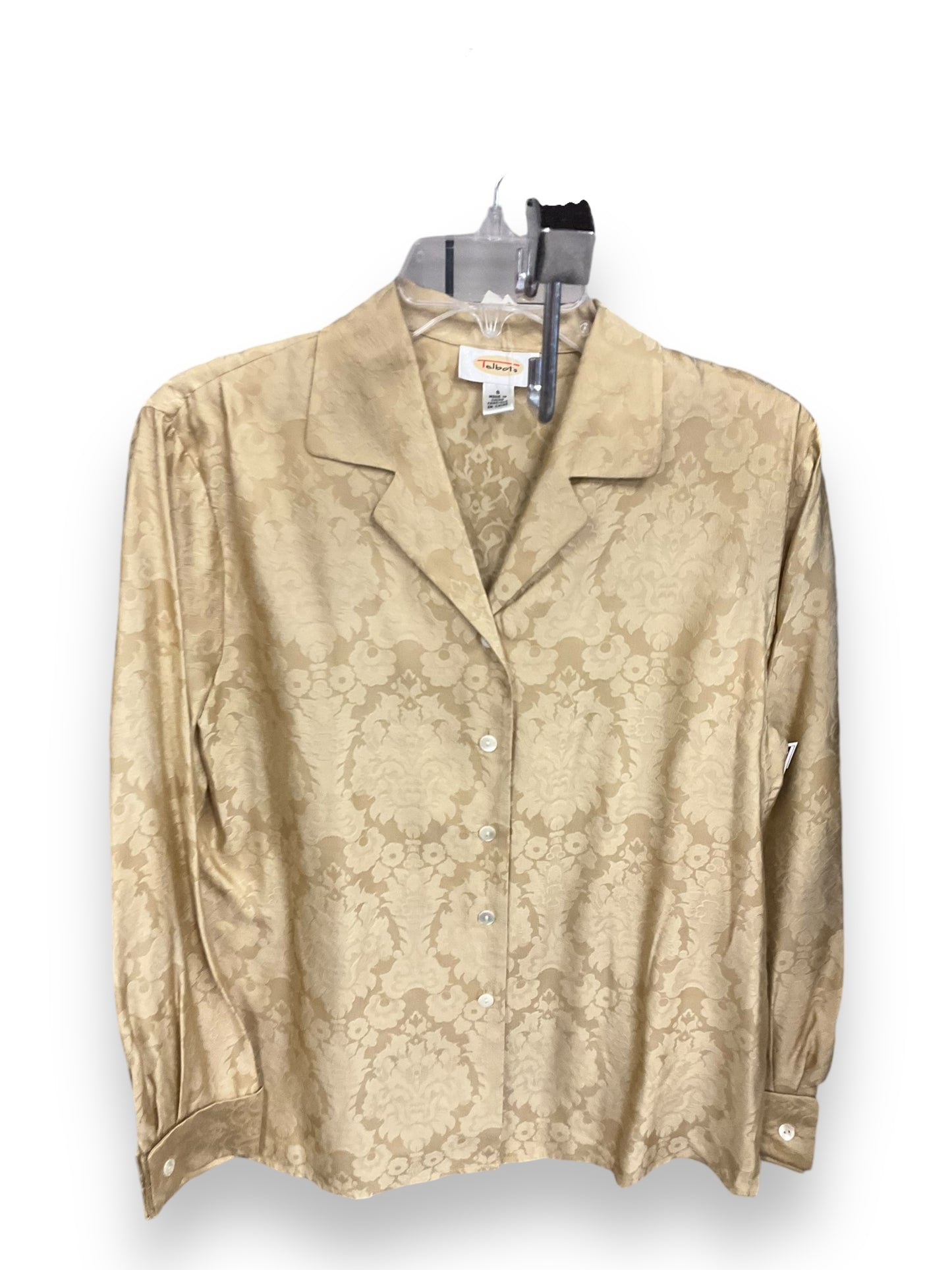 Blouse Long Sleeve By Talbots In Gold, Size: M