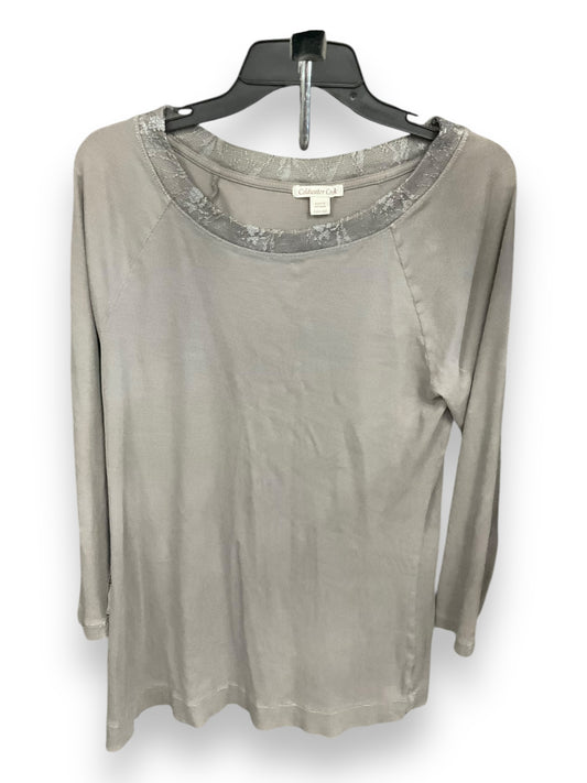 Top Long Sleeve By Coldwater Creek In Grey, Size: L