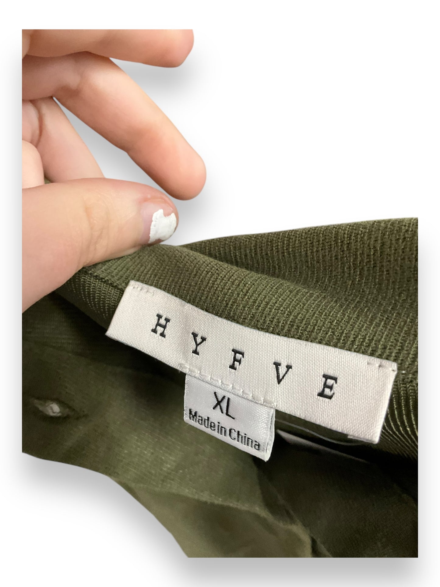 Jacket Shirt By Hyfve In Green, Size: Xl